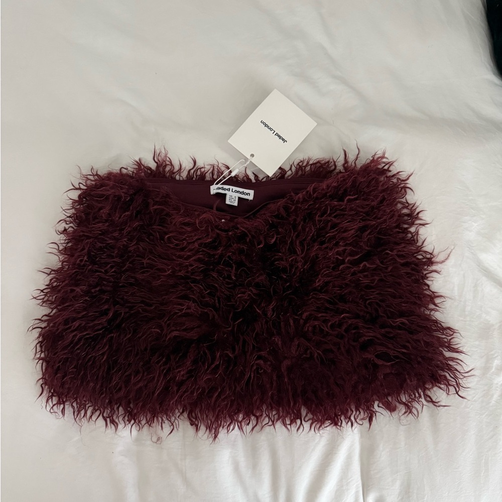 Jaded London Faux Fur Mini Skirt